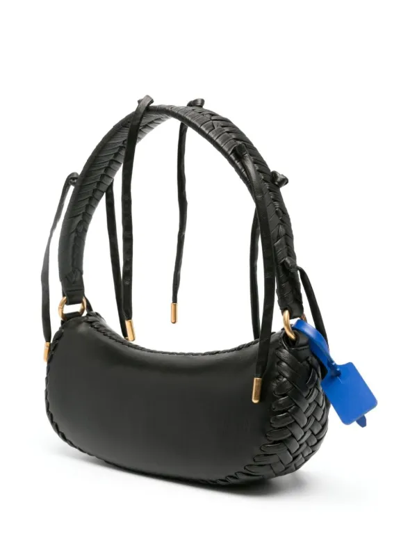 Off-White braided-trim Leather Tote Bag | Black | FARFETCH