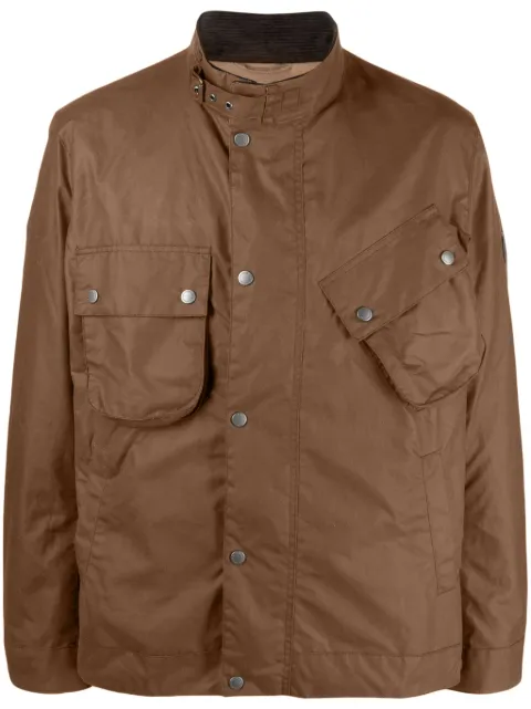 Barbour buckle-collar cotton lightweight jacket