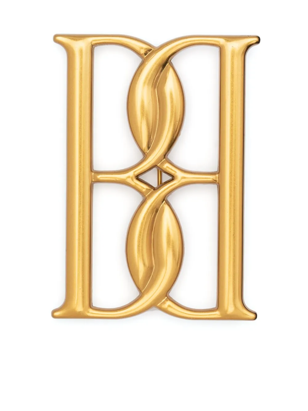 By Malene Birger Large Mono Polished Brooch In Gold