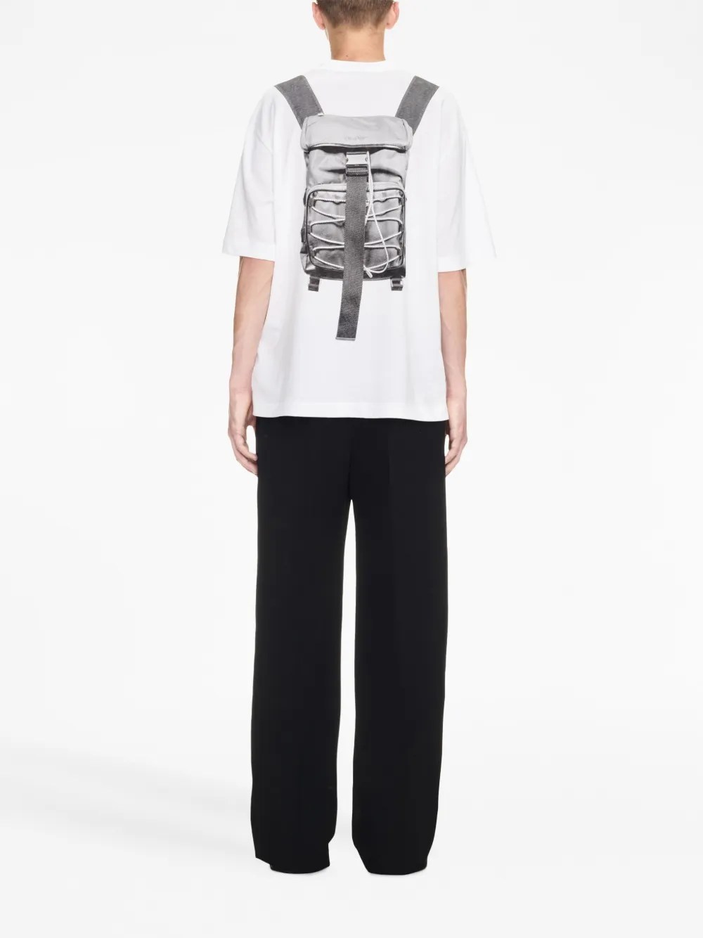 Off-White T-shirt met print Wit