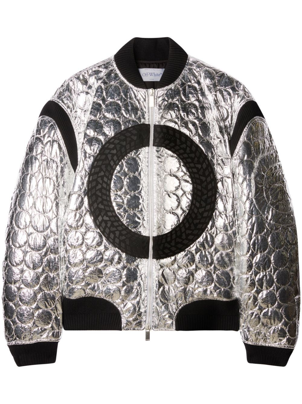 monogram-print bomber jacket, Off-White