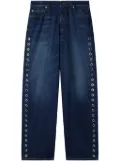 Off-White eyelet loose-fit jeans - Blue