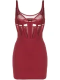 Mugler panelled corset minidress - Red