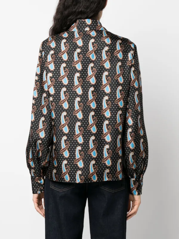 ETRO ペイズリー シルクシャツ | ブラック | FARFETCH JP