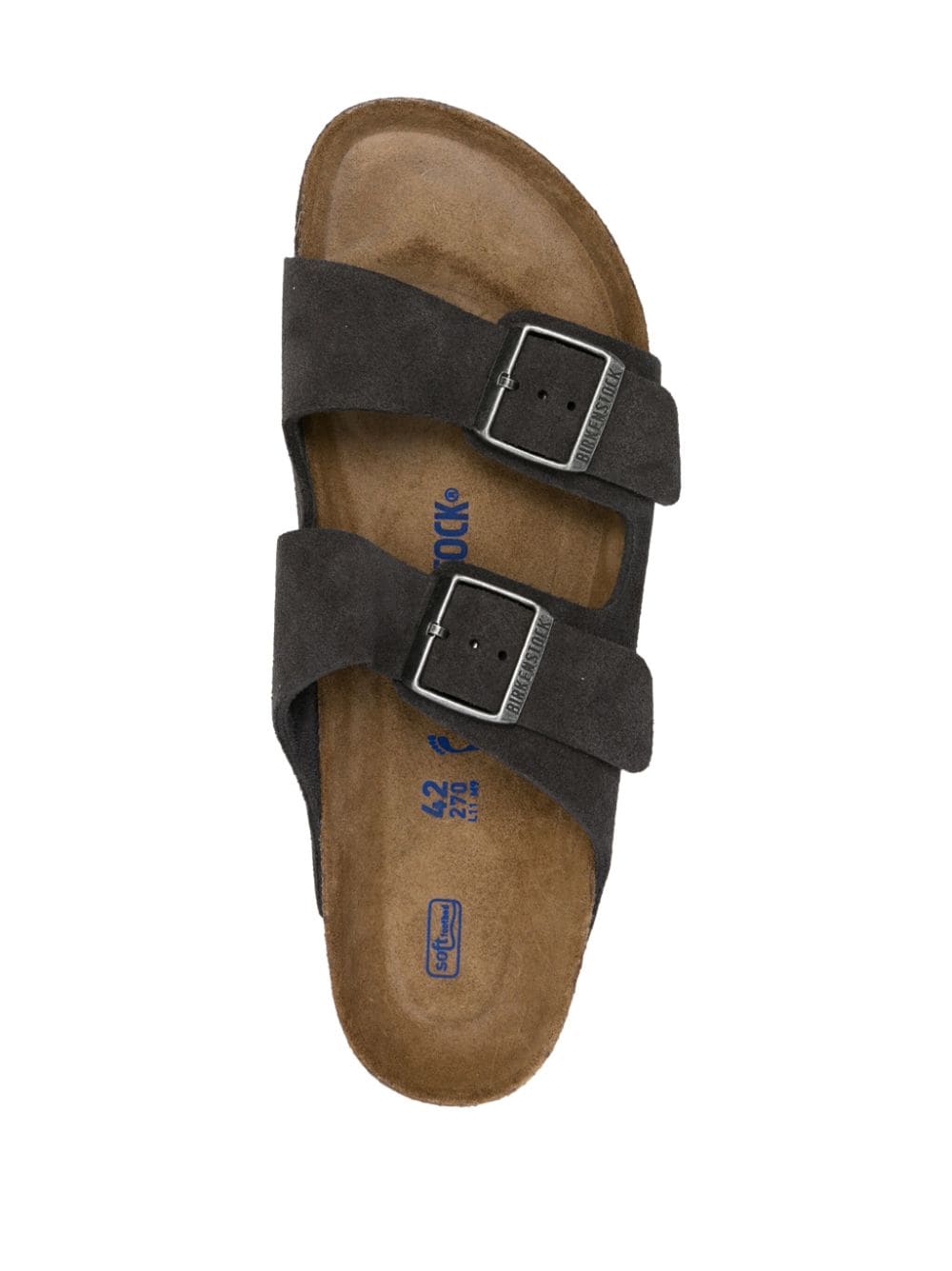 Shop Birkenstock Arizona Suede Open-toe Sandals In Grey