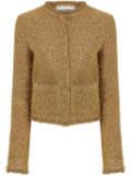 Rabanne glitter button up cardigan - Gold