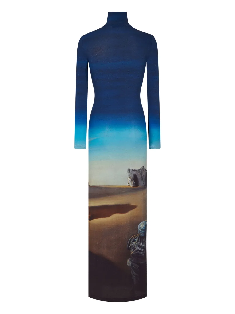 Rabanne Maxi-jurk met print - Blauw