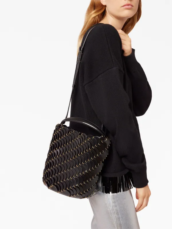 Rabanne Pacoïo レザーバケットバッグ | ブラック | FARFETCH JP