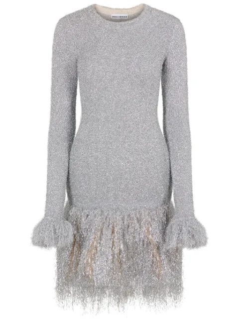 Rabanne frayed glittery minidress