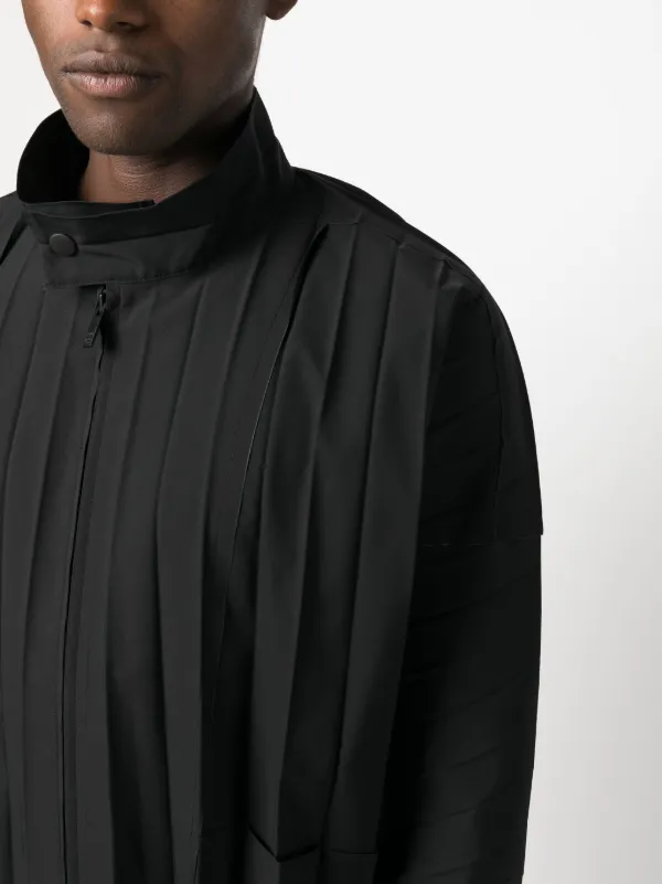 Homme Plissé Issey Miyake high-neck Oversized Pleated Jacket