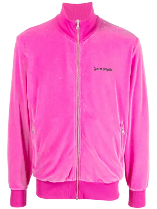 Veste bomber en velours à logo brodé - Palm Angels - Modalova