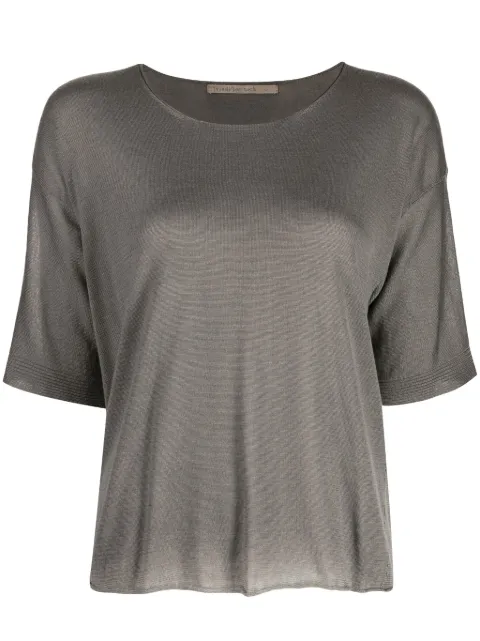 Transit round-neck ribbed-cuff T-shirt