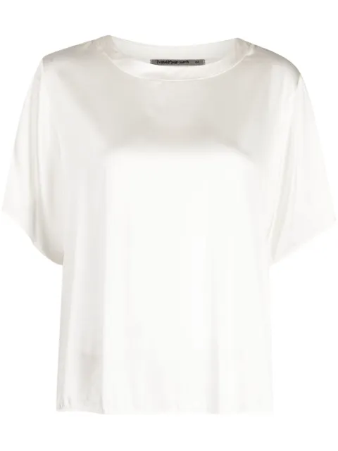 Transit panelled satin T-shirt