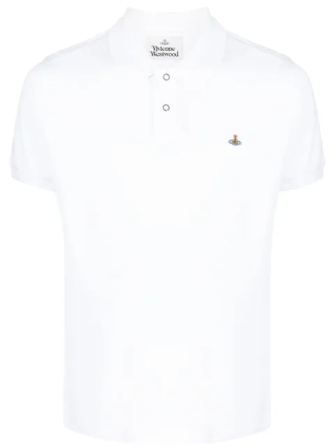 Vivienne Westwood Orb-embroidered organic cotton polo shirt