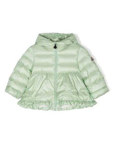 Moncler Enfant Jaqueta matelassê com patch de logo