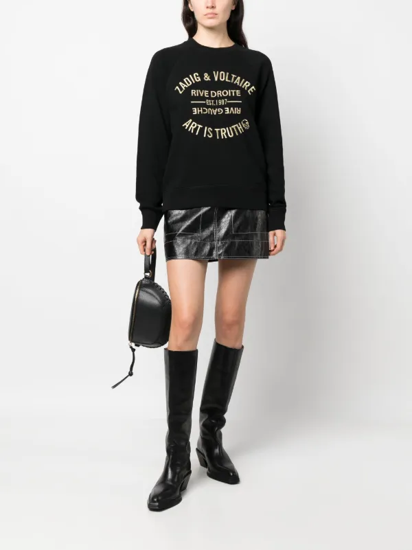 【関税 送料無料】ZADIG & VOLTAIRE ロゴ スウェット フーディ Men's Oversize Blue Sweatshirt | Zadig&Voltaire