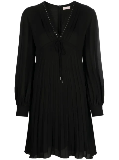 LIU JO stud-embellished pleated midi dress