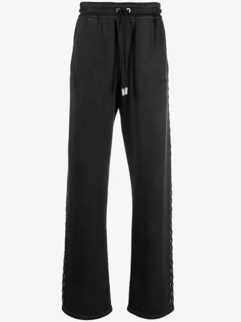 Off-White eyelet-embellished track pants