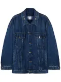 Off-White eyelet-embellishment denim jacket - Blue