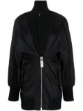 Off-White puff-sleeve zipped minidress - Black