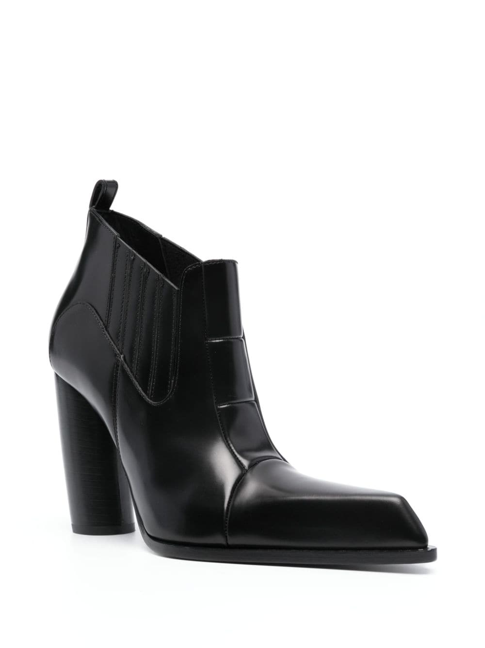 Shop Off-white Moon Beatle Shade 95mm Leather Ankle Boots In Black