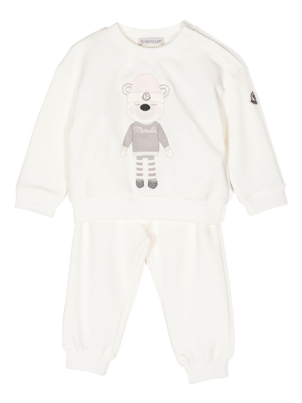 Moncler Enfant teddy bear-print tracksuit set - Brown