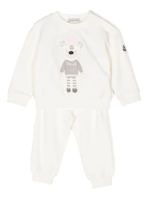Moncler Enfant teddy bear-print tracksuit set