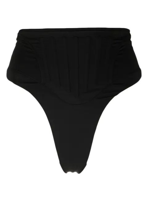 Mugler Corset high-waist bikini bottoms