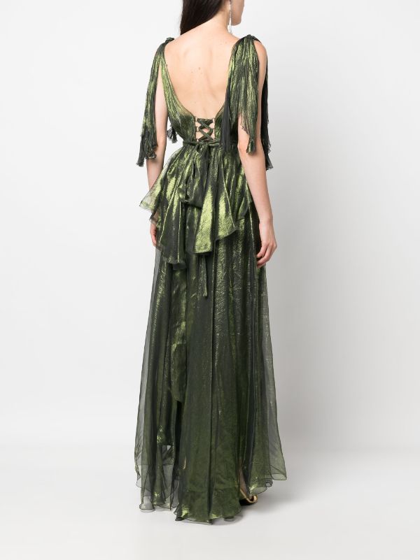 Maria Lucia Hohan Sleeveless Draped Silk Maxi Dress - Farfetch