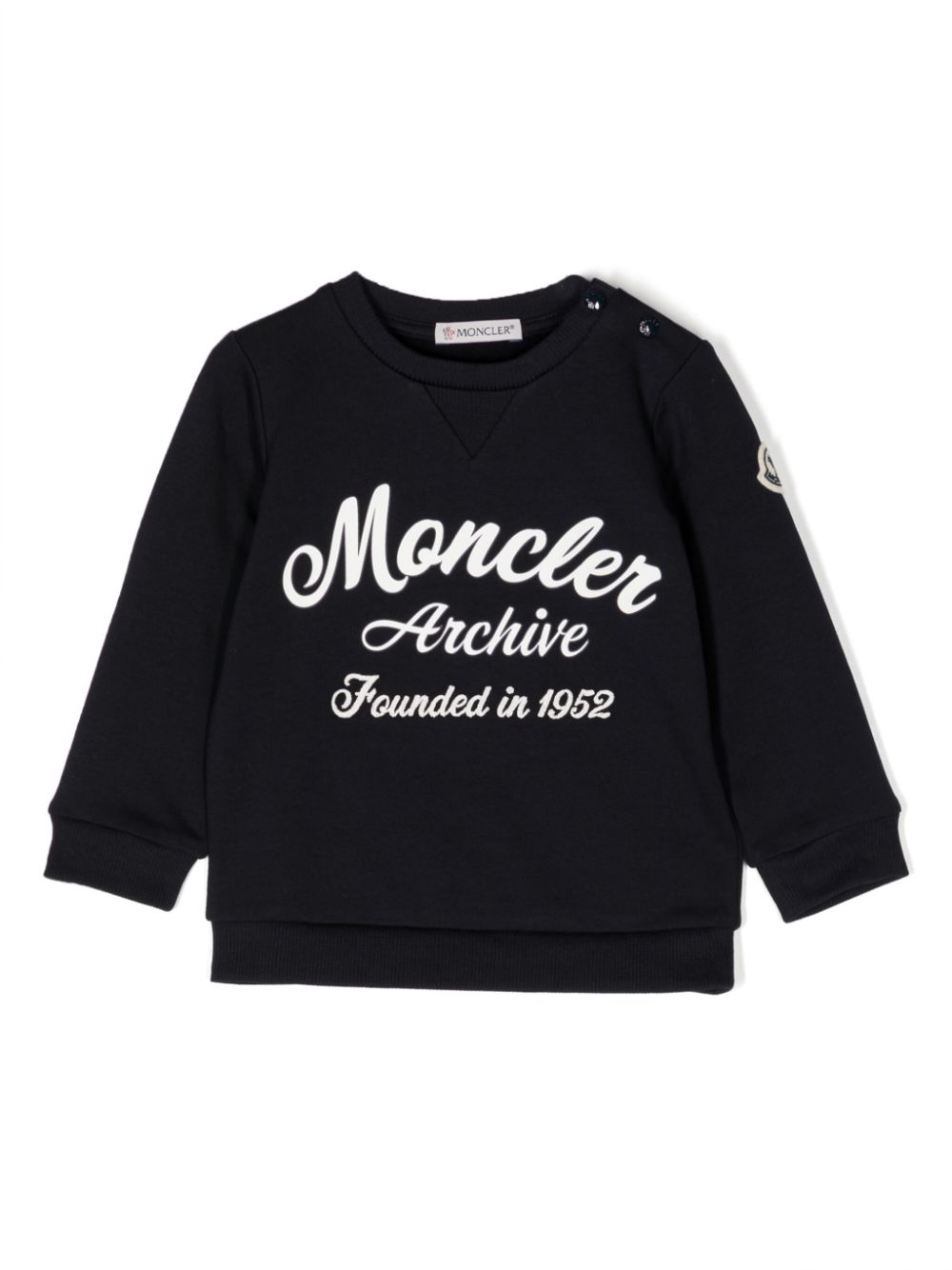 Moncler Enfant logo-print cotton sweatshirt - Blue