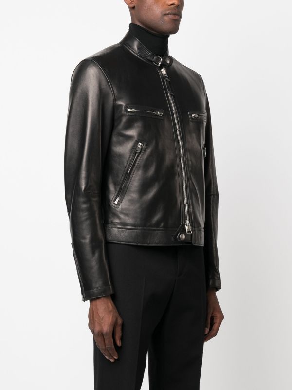 TOM FORD - I designed this black leather motorcycle jacket for my