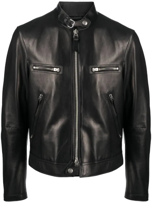 TOM FORD Leather Biker Jacket Farfetch