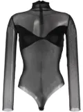 Atu Body Couture panelled mesh bodysuit - Black