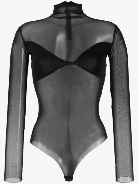 Atu Body Couture panelled mesh bodysuit
