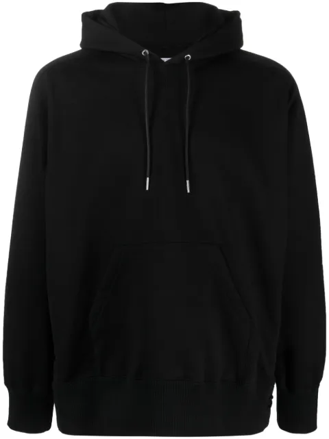 sacai cotton drawstring hoodie