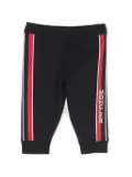 Moncler Enfant logo-print side-stripe track pants - Blue
