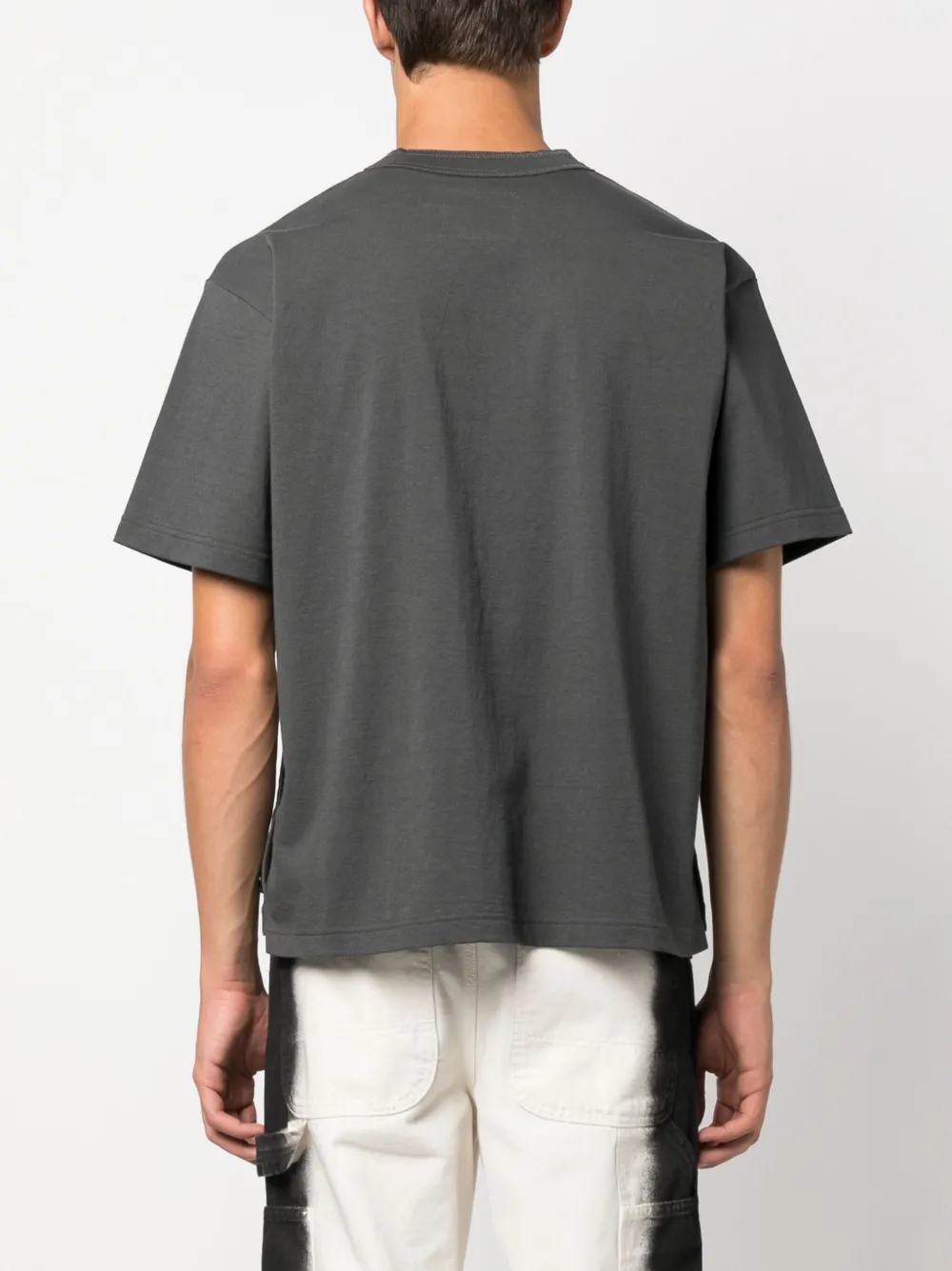 Sacai S Cotton Jersey T-shirt Tshirt In Grey