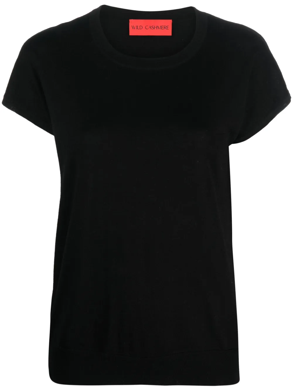 Wild Cashmere Annette Fine-knit Crew-neck Jumper In Black