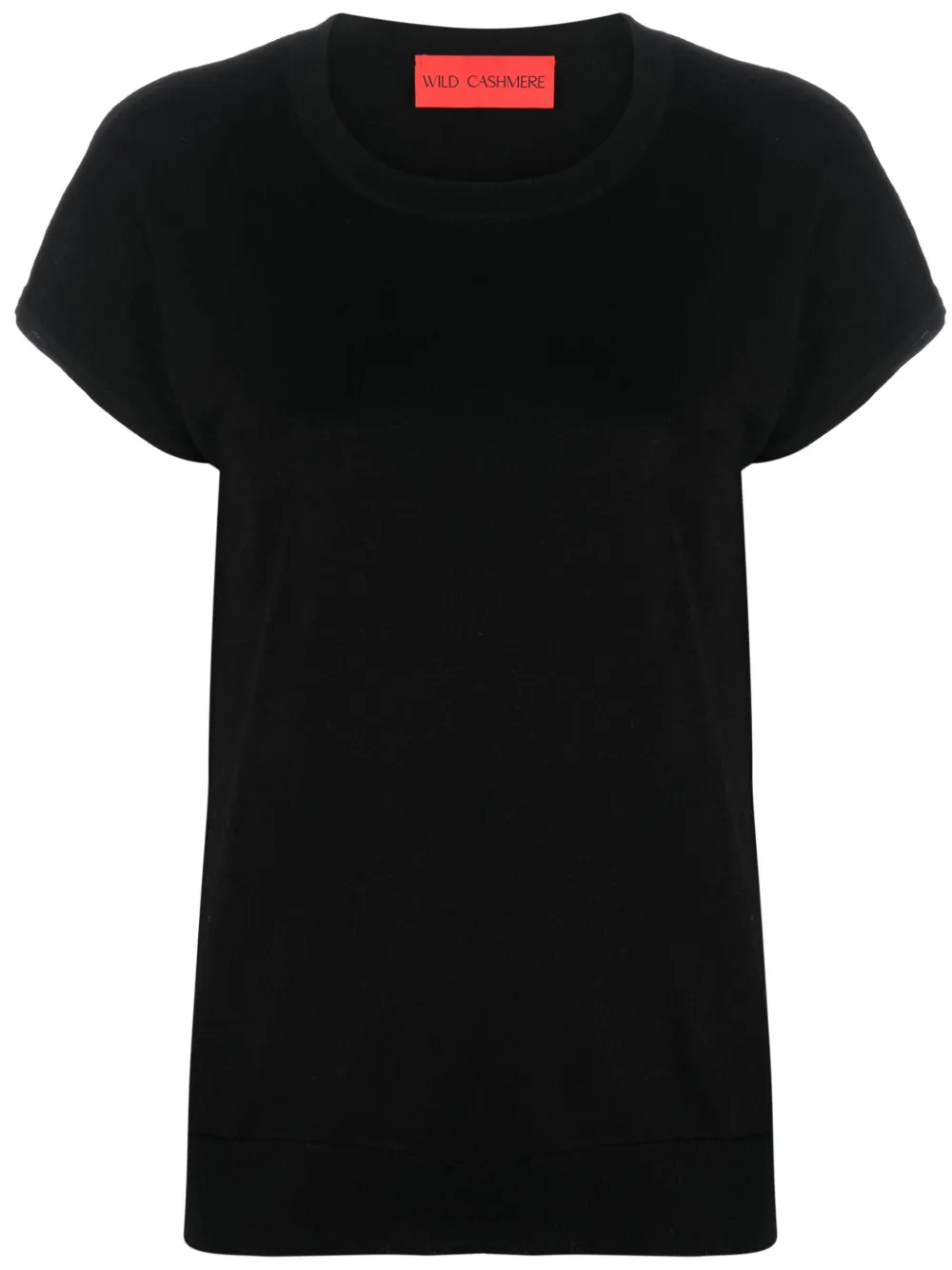 Wild Cashmere Annette fine-knit crew-neck jumper | Black | Image 1