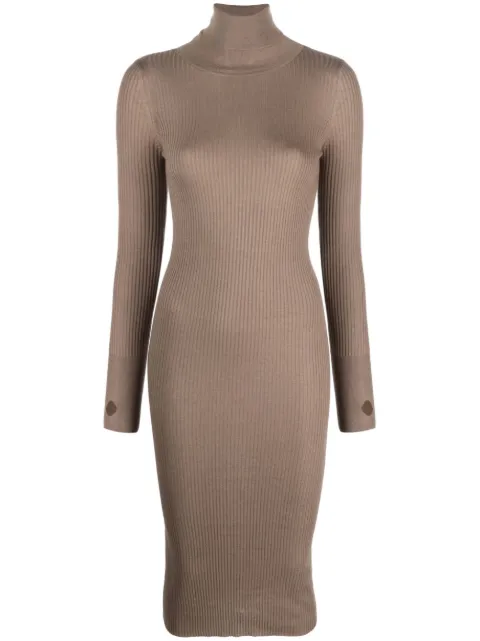 Wild Cashmere ribbed-knit roll-neck dress