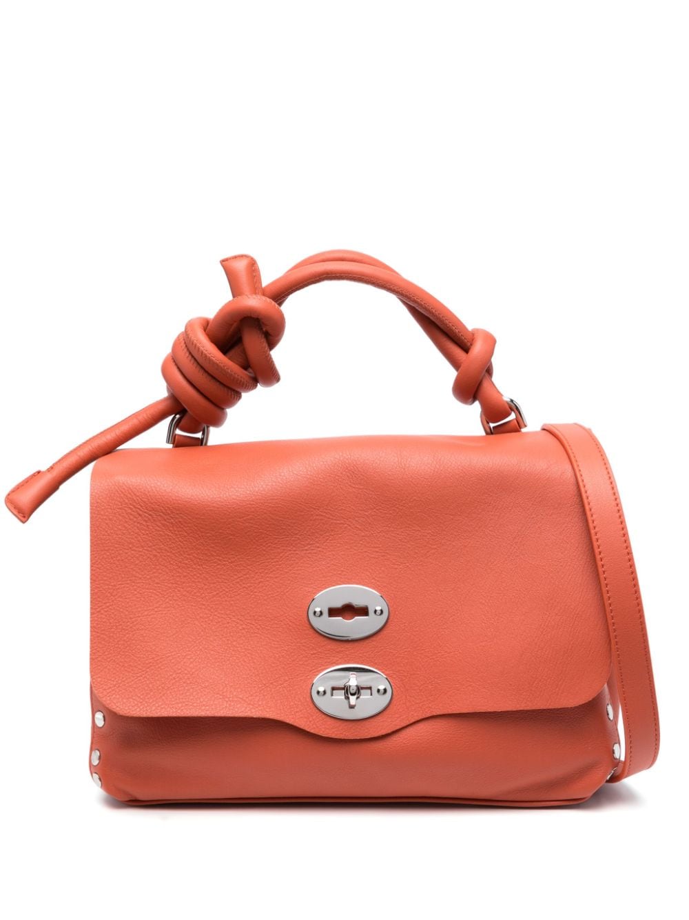 Zanellato Small Postina Leather Tote Bag In Orange