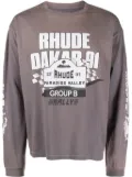 RHUDE Dakar 91 long-sleeve T-shirt - Grey