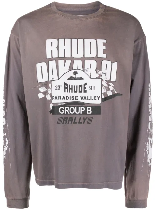 T-shirt Dakar 91 à manches longues - RHUDE - Modalova