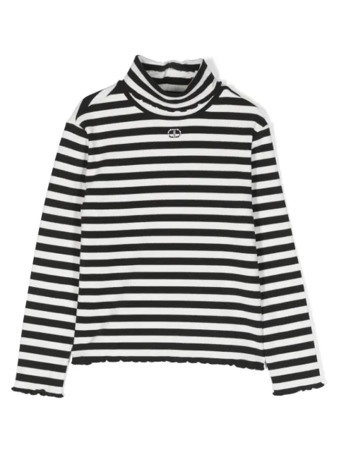 TWINSET Kids striped high-neck top