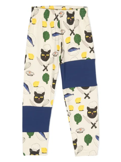 Mini Rodini Calça de moletom com estampa Chef Cat