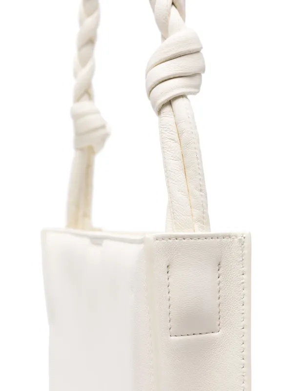 JIL SANDER タングル　ホワイト Jil Sander Tangle レザーショルダーバッグ | ニュートラル | FARFETCH JP