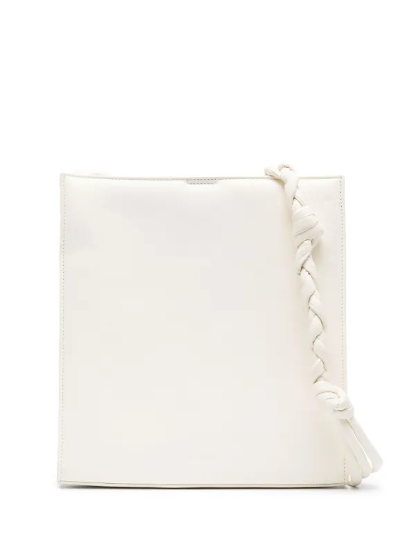 断*〜様 JIL SANDER ショルダーバッグ ホワイト Jil Sander Tangle レザーショルダーバッグ | ニュートラル | FARFETCH JP