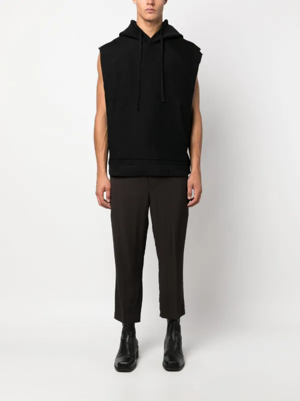 Fear of god sleeveless hot sale hoodie