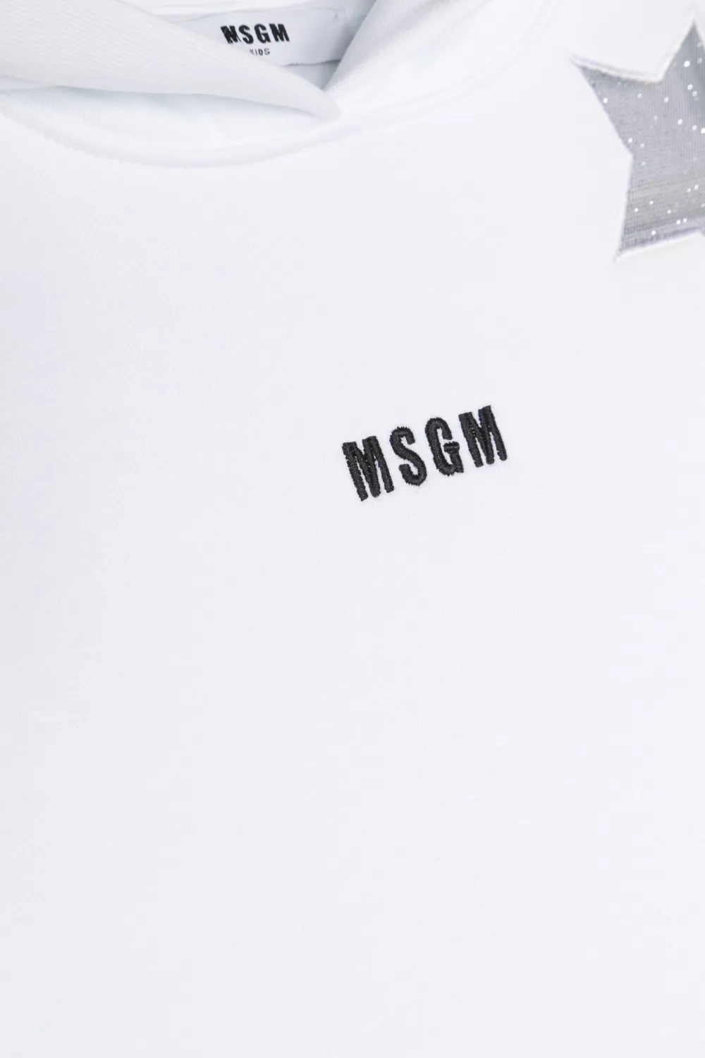 MSGM Kids logo-embroidered cotton hoodie | Tops | Image 3