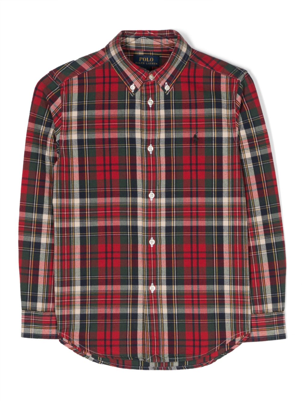 POLO RALPH LAUREN KIDS plaid-check cotton shirt - Red